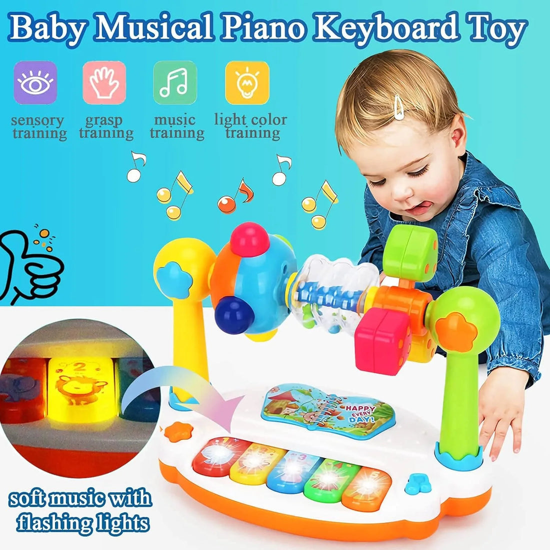 Kids Rotating Music Piano Toy