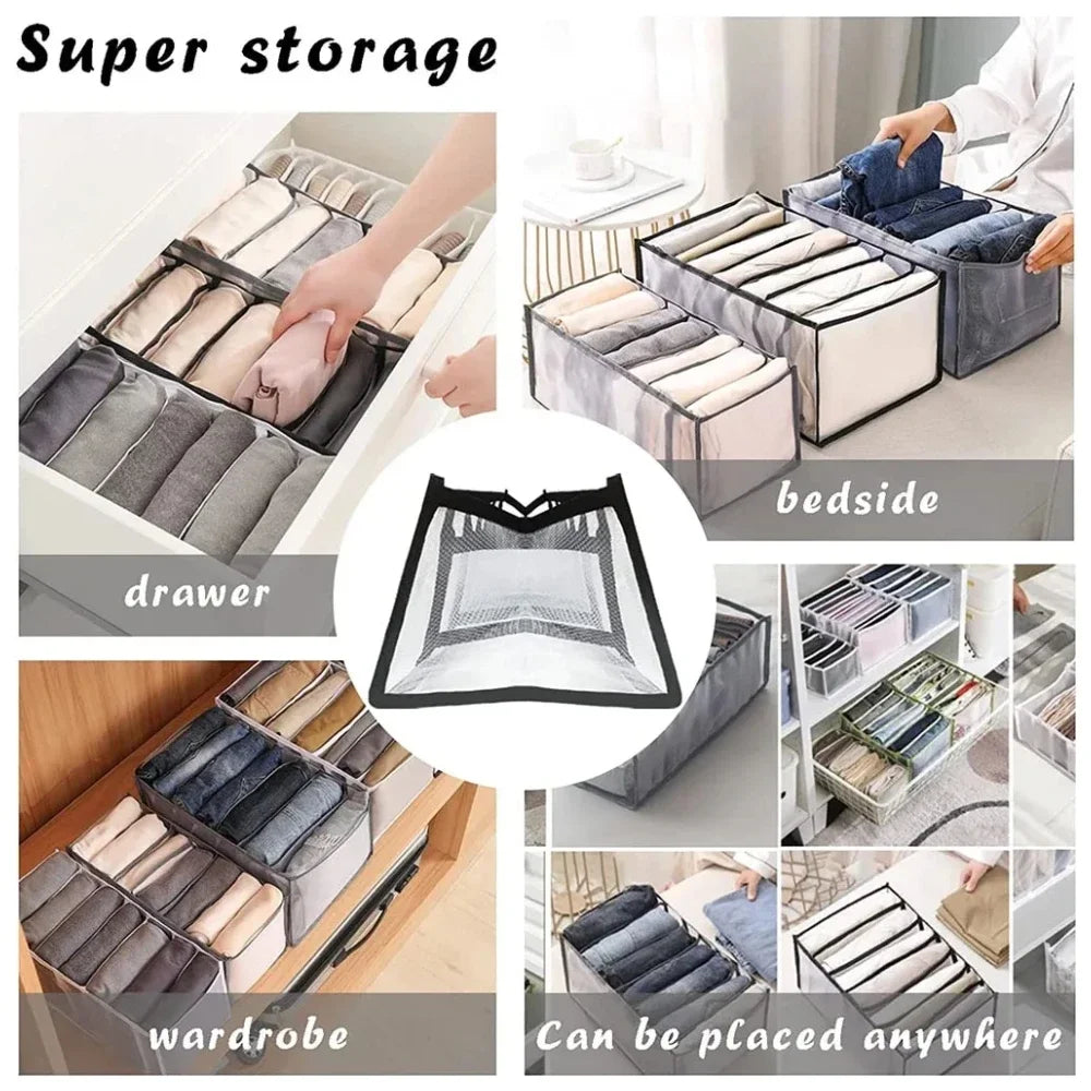 Clothes Jeans Compartment Storage Box