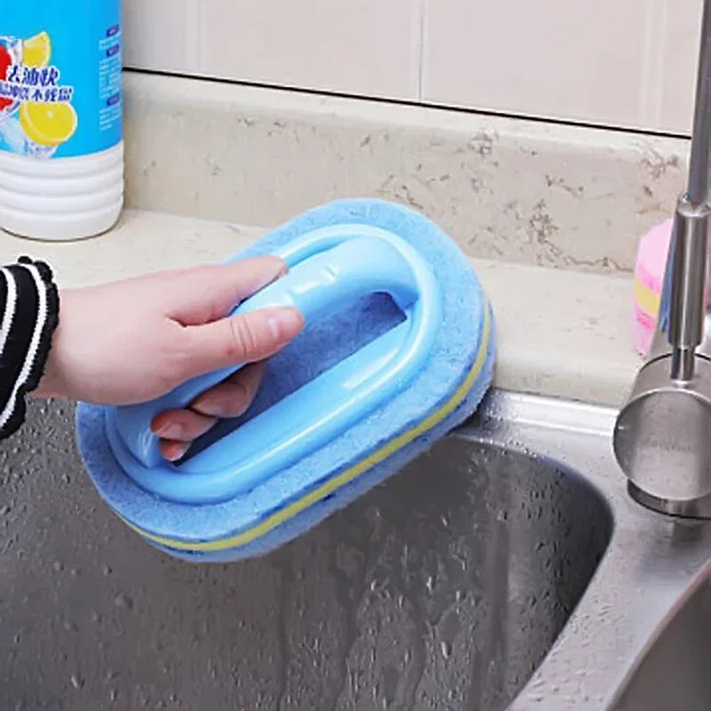 Glass Wall Cleaning Bath Sponge Brush